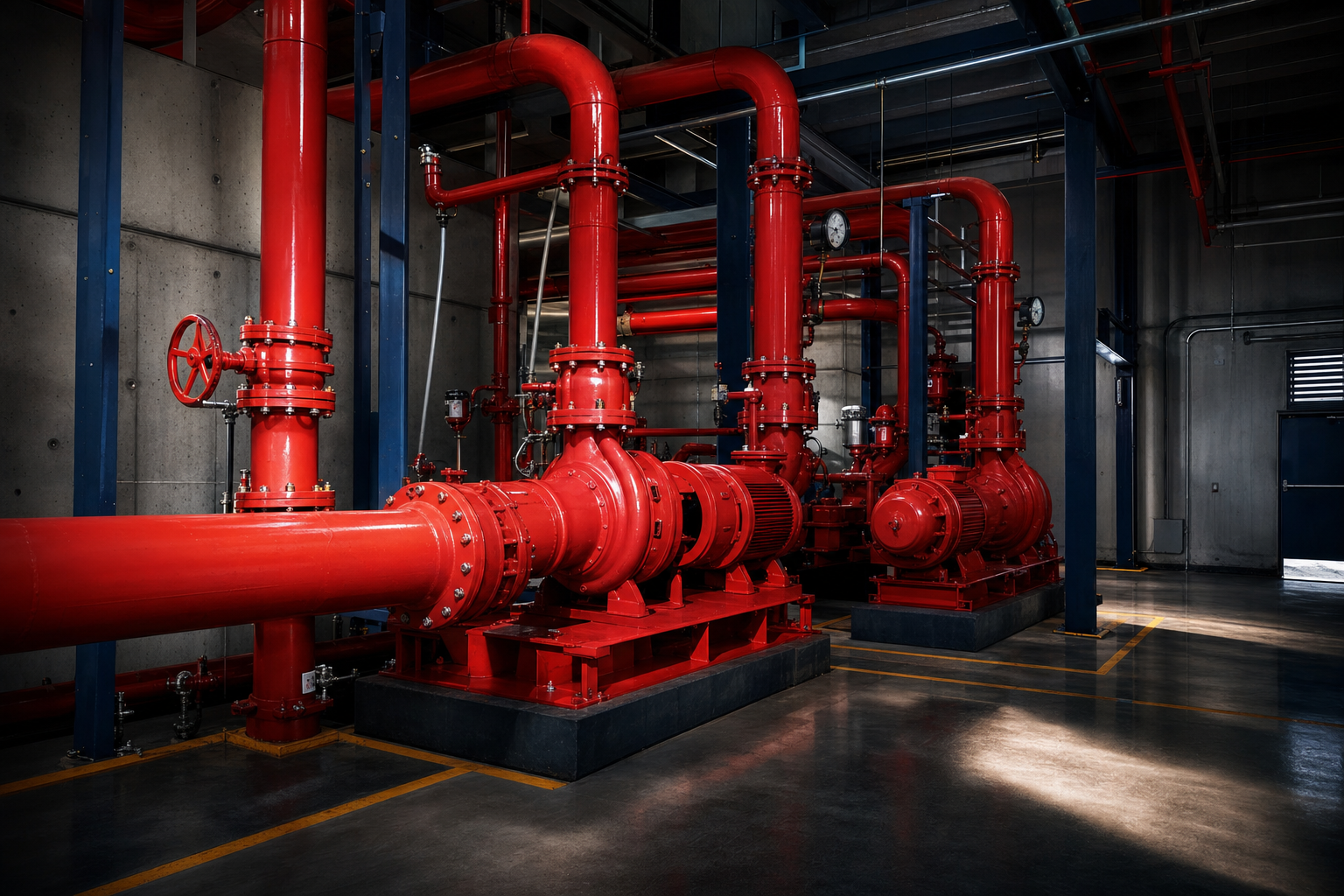 Fire pump room