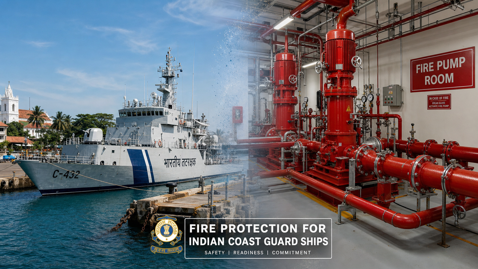 Indian Coast Guard jetty fire protection